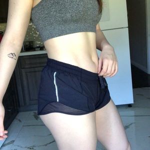 Navy Flowy Lulu Shorts